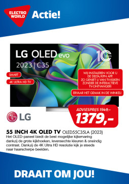 LG OLED55C35LA 55 INCH TV 1399,-