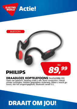 Philips Draadloze koptelefoons TAA5608BK/00